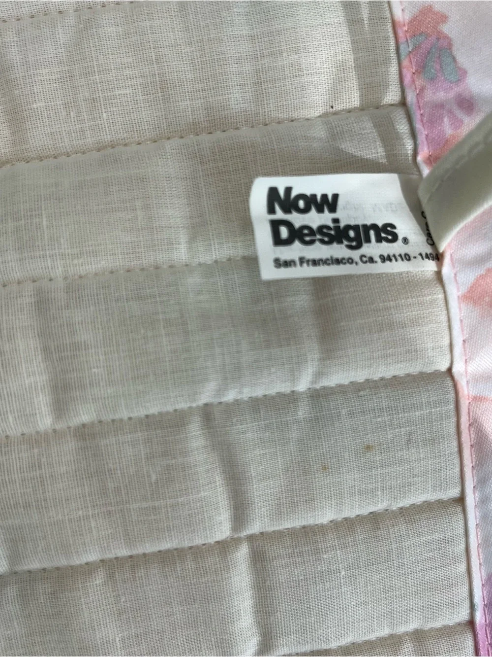 Vintage Now Designs Floral Quilted Apron Pink Mint Cottagecore